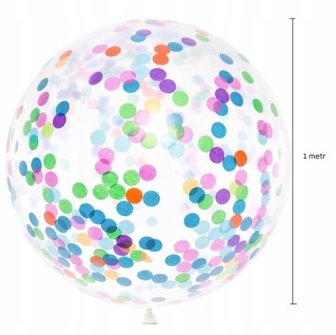 Ogromny wielki balon GIGANT z konfetti na urodziny