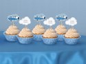 Pudełka na popcorn ozdoby na roczek baby shower x6 Pudełka na popcorn ozdoby na roczek baby shower x6