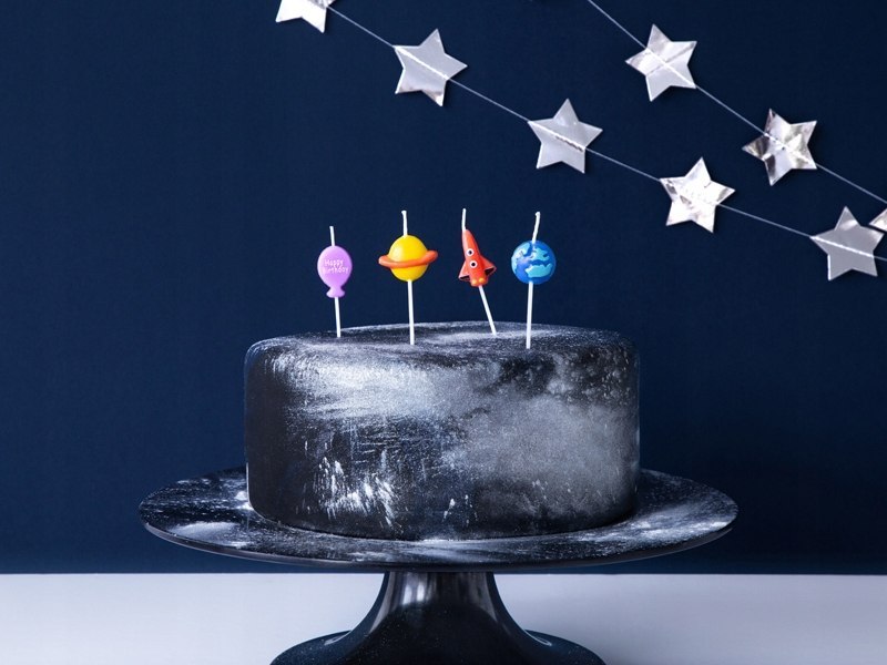 Topper pikery urodzinowe ozdoby na tort KOSMOS