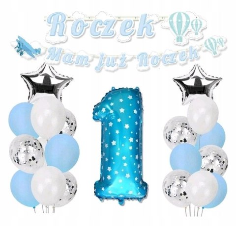Balony dekoracje ozdoby ZESTAW na 3 latka urodziny Balony dekoracje ozdoby ZESTAW na 3 latka urodziny