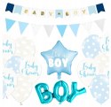 Balony girlanda zestaw na Baby Shower CHŁOPIEC hel Balony girlanda zestaw na Baby Shower CHŁOPIEC hel
