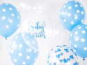 Balony girlanda zestaw na Baby Shower CHŁOPIEC hel