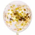 Balony komunijne na I Komunię z konfetti złote x10