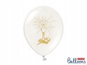 Balony komunijne na I Komunię z konfetti złote x10 Balony komunijne na I Komunię z konfetti złote x10