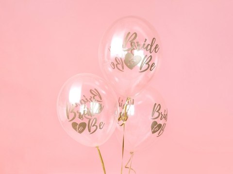 Balony na wieczór panieński Bride to be złote x5 Balony na wieczór panieński Bride to be złote x5