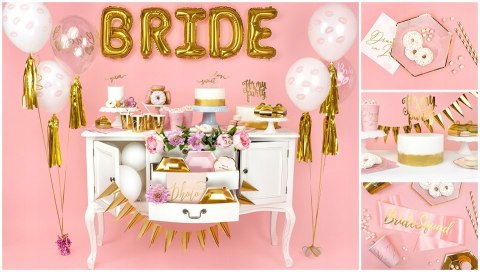 Balony na wieczór panieński Bride to be złote x5 Balony na wieczór panieński Bride to be złote x5