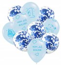 Balony z konfetti dekoracje na roczek 1 urodziny Balony z konfetti dekoracje na roczek 1 urodziny