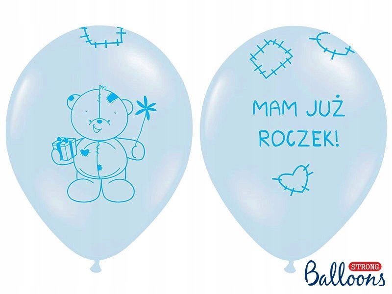 Balony z konfetti dekoracje ozdoby na roczek 10szt Balony z konfetti dekoracje ozdoby na roczek 10szt