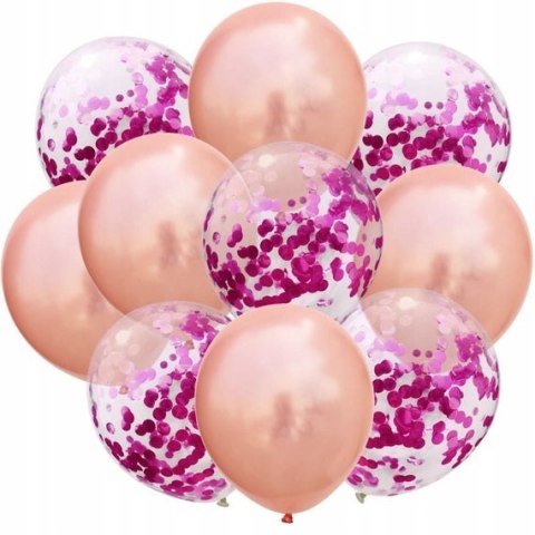 Balony z konfetti na roczek Wesele Hel konfeti x10