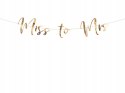 Baner MISS TO MRS wieczór panieński różowe złoto Baner MISS TO MRS wieczór panieński różowe złoto