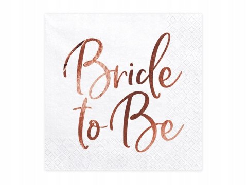 Serwetki na wieczór panieński BRIDE TO BE rosegold Serwetki na wieczór panieński BRIDE TO BE rosegold