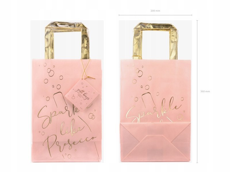 Torebki na prezenty Prosecco podziękowania ŚLUB x6 Torebki na prezenty Prosecco podziękowania ŚLUB x6