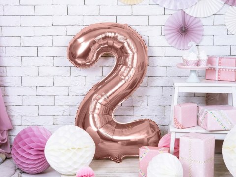 Zestaw balonów na 2 latka drugie urodziny rosegold Zestaw balonów na 2 latka drugie urodziny rosegold