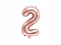 Zestaw balonów na 2 latka drugie urodziny rosegold