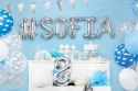 Balony girlanda zestaw na Baby Shower CHŁOPIEC hel