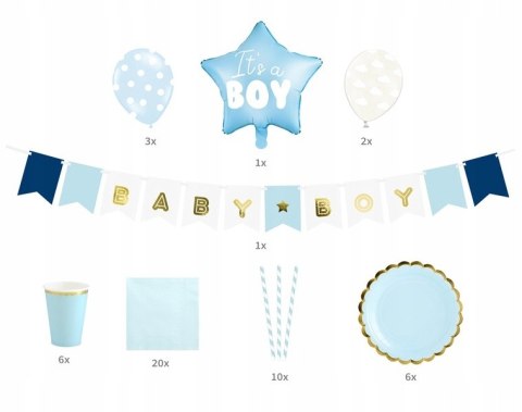 Balony girlanda zestaw na Baby Shower IT'S A BOY Balony girlanda zestaw na Baby Shower IT'S A BOY