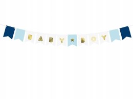 Girlanda na Baby Shower narodziny chłopca BABY BOY