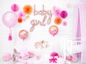 Girlanda na roczek chrzest baby shower róż biel