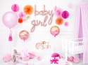 Girlanda na roczek chrzest baby shower róż biel Girlanda na roczek chrzest baby shower róż biel
