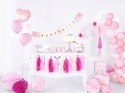 Girlanda na roczek chrzest baby shower róż biel Girlanda na roczek chrzest baby shower róż biel