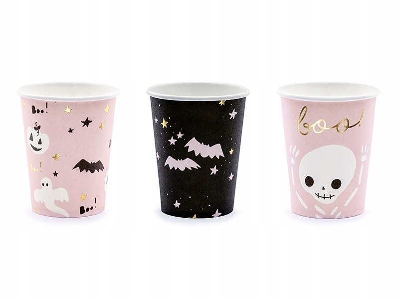 Kubeczki na Halloween dla dzieci duszki BOO 6szt Kubeczki na Halloween dla dzieci duszki BOO 6szt