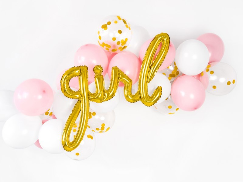 Napis z balonów girlanda BABY GIRL dziewczynka
