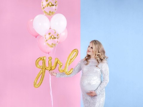 Napis z balonów girlanda BABY GIRL dziewczynka Napis z balonów girlanda BABY GIRL dziewczynka
