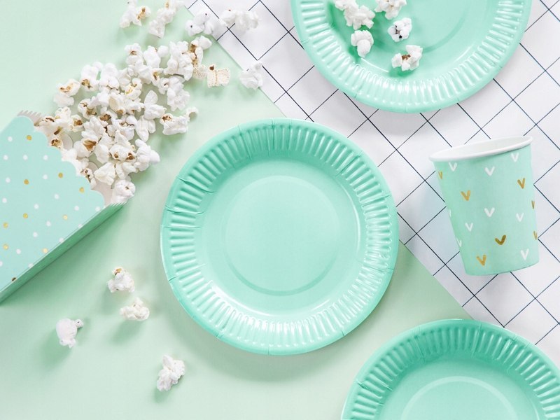 Pudełka na popcorn roczek chrzest baby shower 6szt Pudełka na popcorn roczek chrzest baby shower 6szt