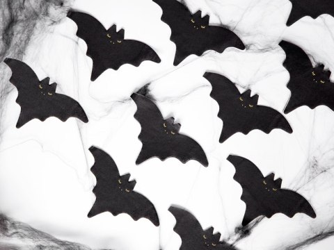 Serwetki czarne NIETOPERZ gadżety na Halloween x20 Serwetki czarne NIETOPERZ gadżety na Halloween x20