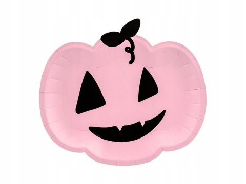 Talerzyki różowa DYNIA na Halloween dla dzieci x6 Talerzyki różowa DYNIA na Halloween dla dzieci x6
