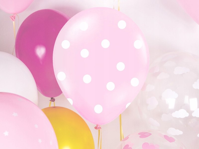 Wielki zestaw balonów ozdoby na Baby Shower RÓŻOWE