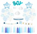 Wielki zestaw dekoracje balony Baby Shower chłopca Wielki zestaw dekoracje balony Baby Shower chłopca