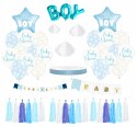 Wielki zestaw dekoracje balony Baby Shower chłopca