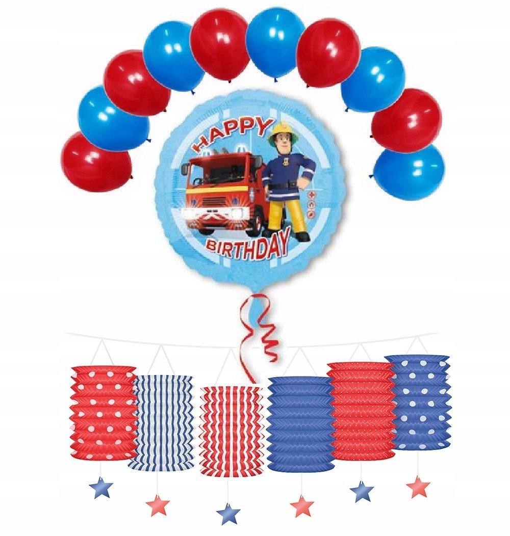 Balony balon dekoracje Strażak Sam na Hel urodziny Balony balon dekoracje Strażak Sam na Hel urodziny