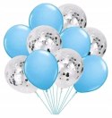 Balony z konfetti srebrne bukiet balonów hel 10szt Balony z konfetti srebrne bukiet balonów hel 10szt