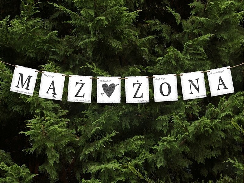 Baner girlanda akcesoria do zdjęć na ślub wesele Baner girlanda akcesoria do zdjęć na ślub wesele