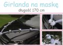 Dekoracja girlanda na maskę auto samochód do ślubu Dekoracja girlanda na maskę auto samochód do ślubu