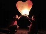 Duży lampion szczęścia białe serce ślub wesele x10 Duży lampion szczęścia białe serce ślub wesele x10