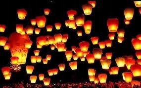 Duży lampion szczęścia białe serce ślub wesele x10 Duży lampion szczęścia białe serce ślub wesele x10