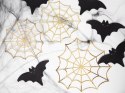 Pajęczyny złote sieć pająka dekoracja Halloween x3