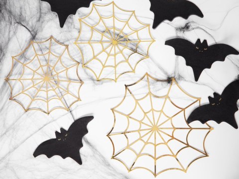 Pajęczyny złote sieć pająka dekoracja Halloween x3 Pajęczyny złote sieć pająka dekoracja Halloween x3