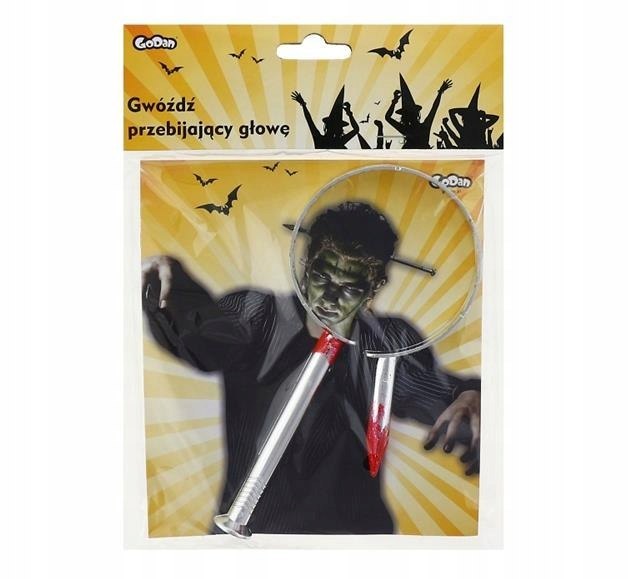 Sztuczna rana głowy gwóźdź w głowie na Halloween Sztuczna rana głowy gwóźdź w głowie na Halloween