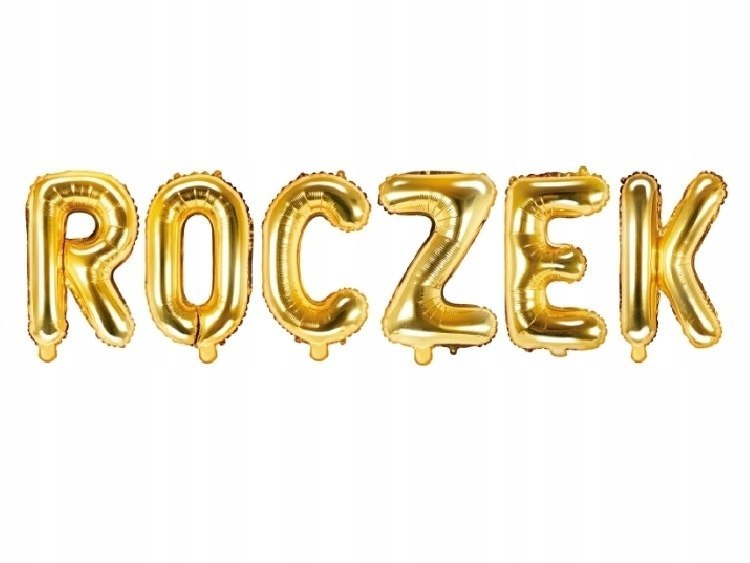 Wielki zestaw balony dekoracje na ROCZEK złote HEL Wielki zestaw balony dekoracje na ROCZEK złote HEL