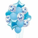 Wielki zestaw balony ozdoby na ROCZEK błękit HEL Wielki zestaw balony ozdoby na ROCZEK błękit HEL