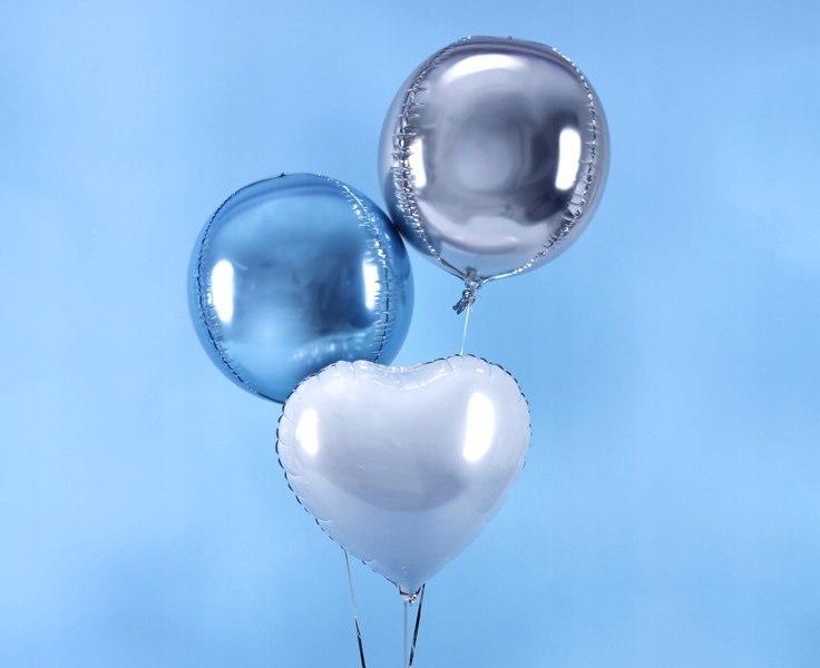 Balon błękitna Kula dekoracje balony na roczek Hel