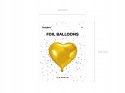 Balon w kształcie serca złoty na Wesele Hel 45cm