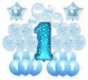 Balony girlanda napis z balonów ROCZEK niebieski Balony girlanda napis z balonów ROCZEK niebieski