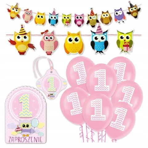 Balony girlanda napis z balonów na ROCZEK różowy Balony girlanda napis z balonów na ROCZEK różowy