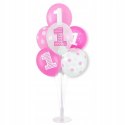 Balony girlanda napis z balonów na ROCZEK różowy