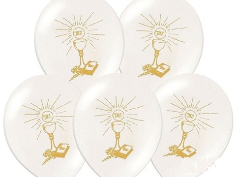 Balony na komunię dekoracje komunijne 30cm x10 HIT Balony na komunię dekoracje komunijne 30cm x10 HIT